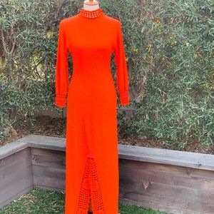 Miss Dolphin Orange Knit Dress